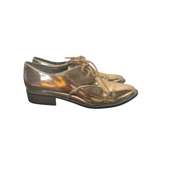 Seychelles Oxford Metallic Rose Gold Shoes Women sz 7 - Picture 4 of 11